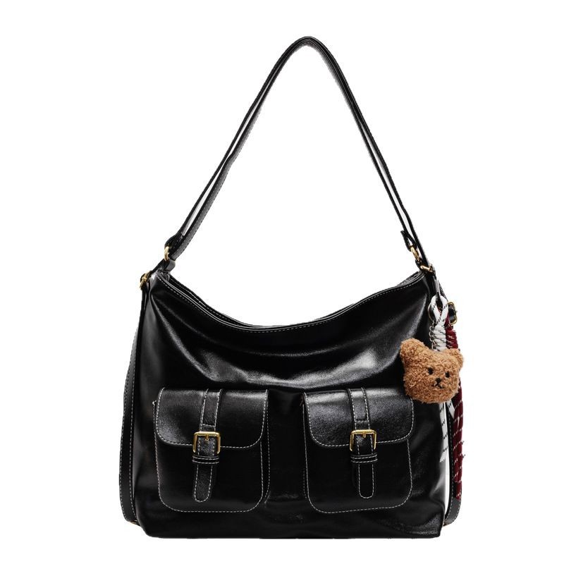 Spring 2025 new niche handbag, fashionable commuting retro single-shoulder underarm bag, large-capacity crossbody bucket bag Item Picture