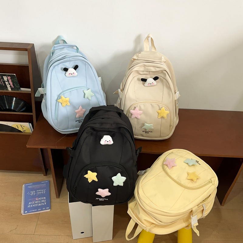 Cross-border campus schoolbags, junior high school girls' backpacks, cute travel bags for girls, large-capacity backpacks for high school and college students full figure