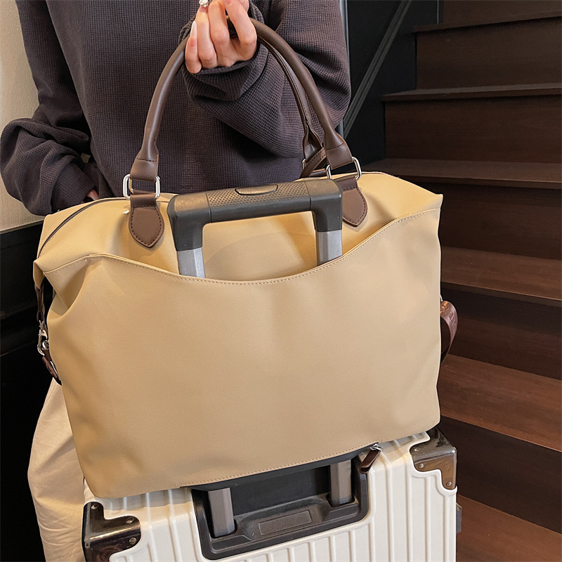 Cross-border simple, large-capacity, stretchable travel bag, short business trip carry-on bag, travel storage and fitness bag details Picture