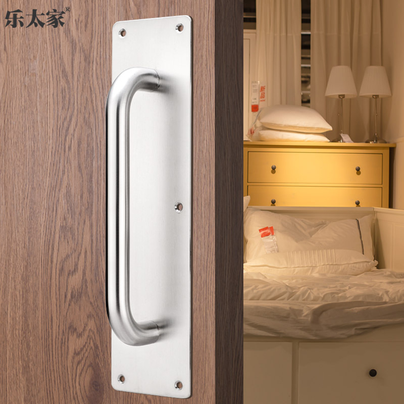 Thickened stainless steel door handle, exposed wooden door handle, sliding sign, fireproof door handle, escape door handle Application Scenario