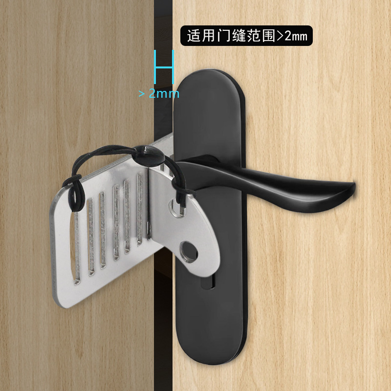 Safety anti-theft door stopper, top door stopper, travel hotel safety lock, anti-wolf magic tool for single women, top door stopper Application Scenario