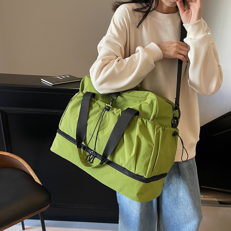 New cross-border short-distance travel bag for women, large-capacity multi-functional sports and fitness bag, dry and wet separation luggage storage bag details Picture