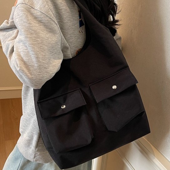 Cross-border retro large-capacity bag for women, 2025 new autumn and winter fashion underarm bag, versatile commuting single-shoulder bag tote details Picture