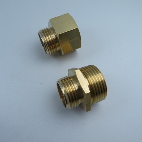 Brass garden hose adapter, industrial metal garden hose to pipe fittings connection full figure