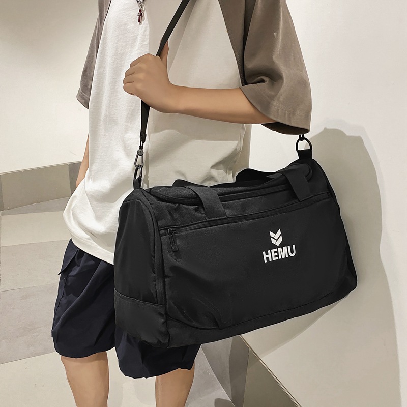 Couple's versatile sports and fitness bag, outdoor short distance nylon durable travel bag, large-capacity dry and wet separation storage bag Specification drawing