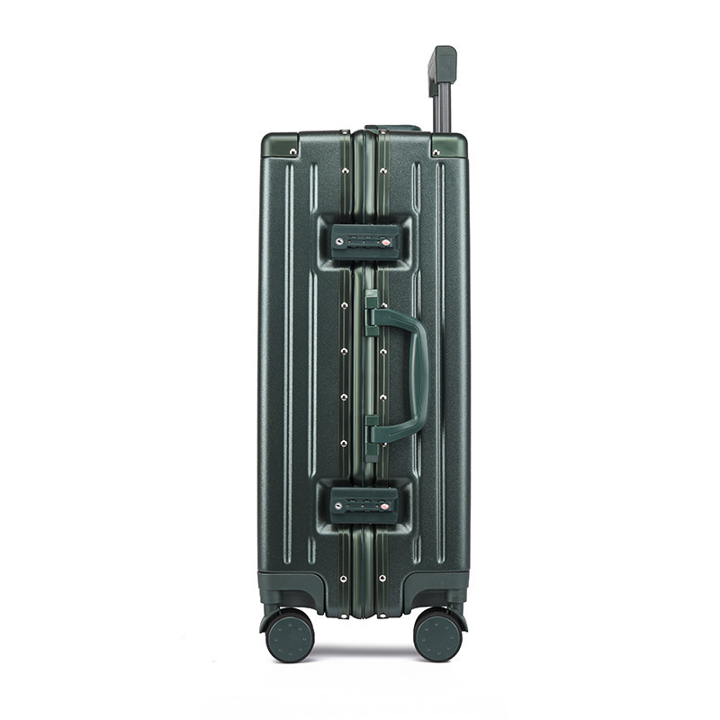 Wholesale of 20-inch suitcases with simple aluminum frame hard shell suitcases, trolley cases, silent swivel wheels, anti-theft combination cases Application Scenario