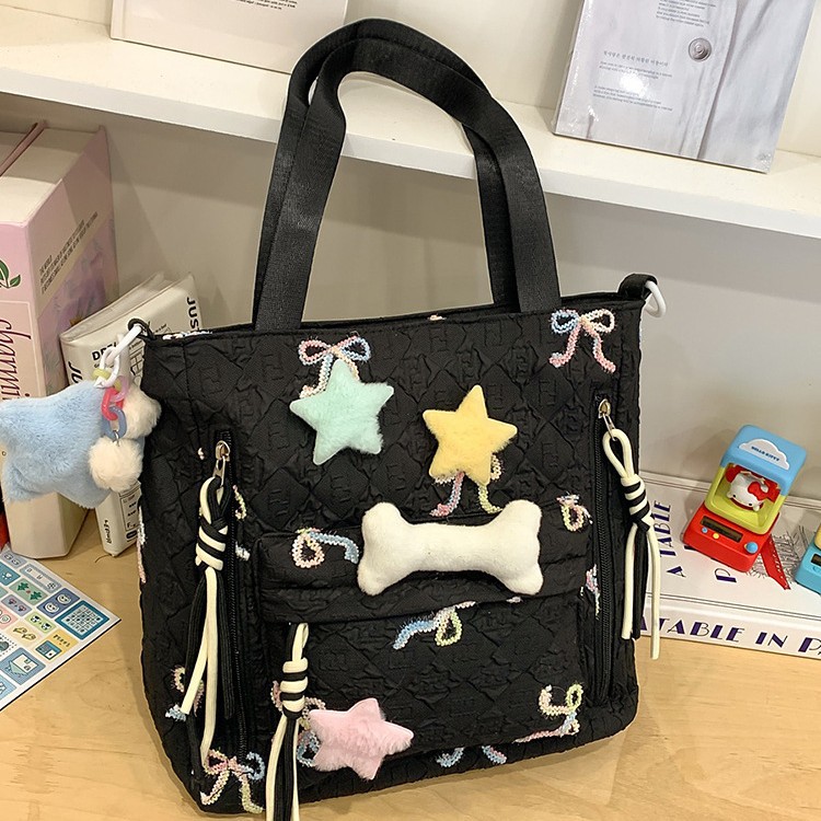 The new student schoolbag features a high level of appearance, is cute and versatile, has a large capacity, is cute, and is a water-resistant shoulder bag for junior and senior high school students full figure