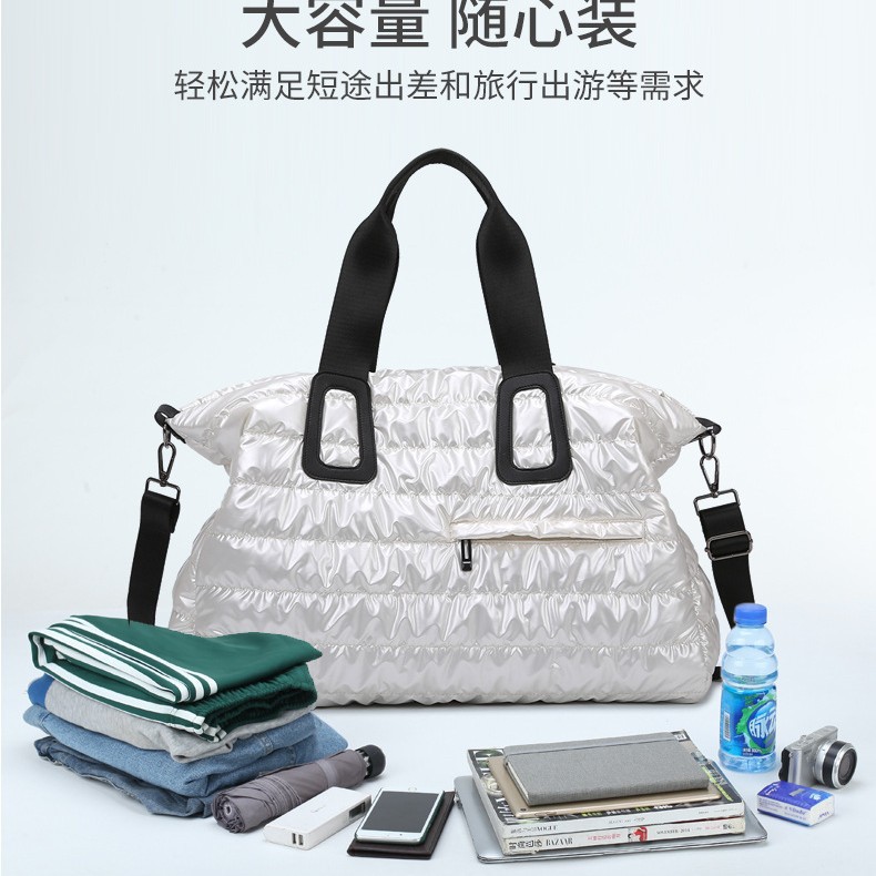 Cross-border fitness bag, women's leisure exercise bag, dry and wet separation waterproof swimming bag, yoga hand bag, shoulder bag, fashionable luggage bag Specification drawing