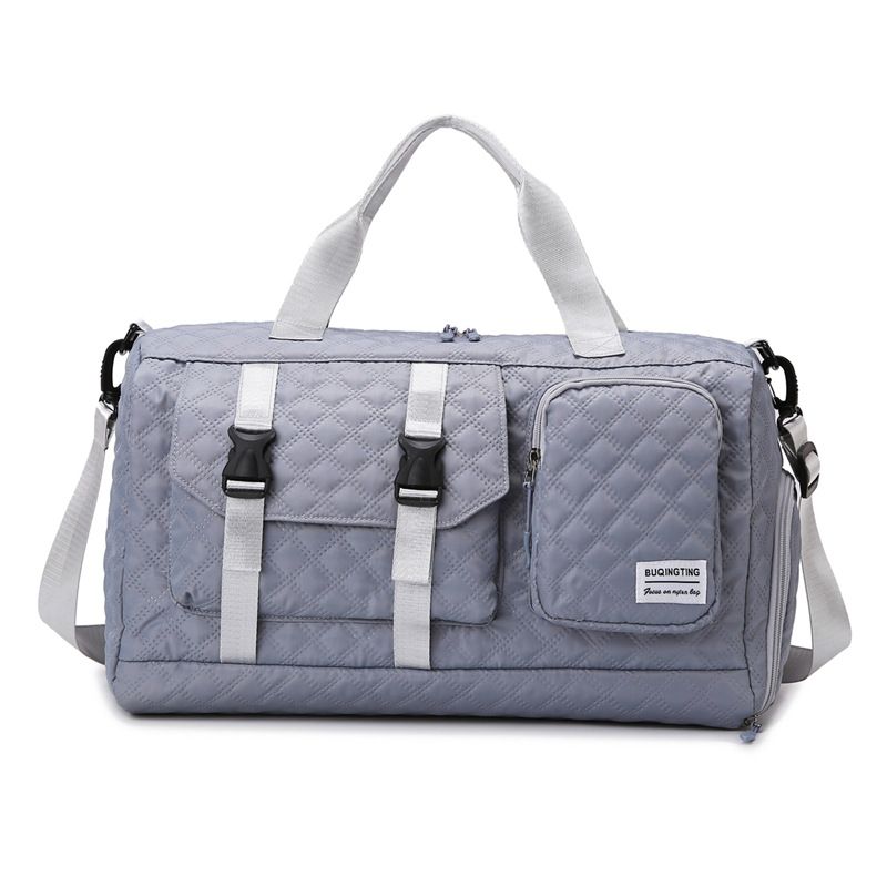 New dry-wet separation luggage bag with a drawstring, large-capacity travel bag, multi-functional single-shoulder sports and fitness bag for women Item Picture
