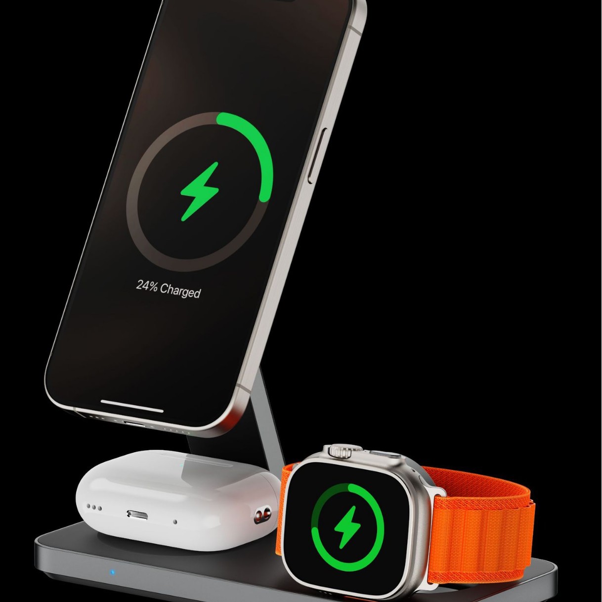 New cross-border all-in-one mobile phone, watch, earphone, wireless charger, mobile phone charging base in stock full figure