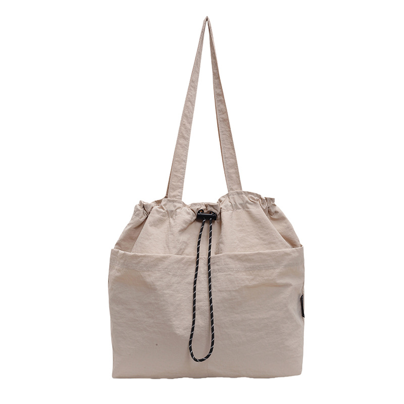 Casual large bag for women, 2025 new nylon fabric large capacity single-shoulder bag, lightweight, versatile tote bag for school and commuting Item Picture