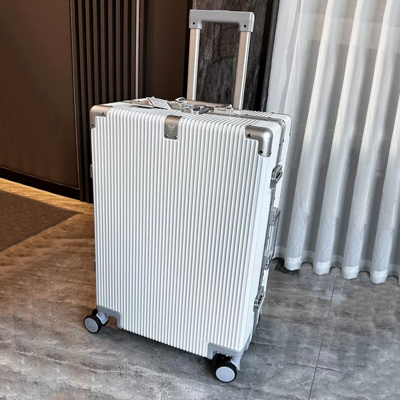 Hard-shell aluminum frame student luggage, anti-theft password lock, 20-inch carry-on suitcase, travel suitcase, swivel wheel handle suitcase Specification drawing