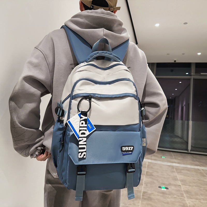 High-appearation-level schoolbags for junior and senior high school students, backpacks for college students, trendy workwear style, large-capacity travel backpacks details Picture