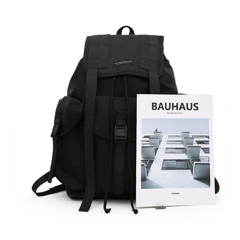 Casual street fashion brand backpacks, men's large-capacity schoolbags, women's college student backpacks, computer bags, drawstring travel bags Item Picture