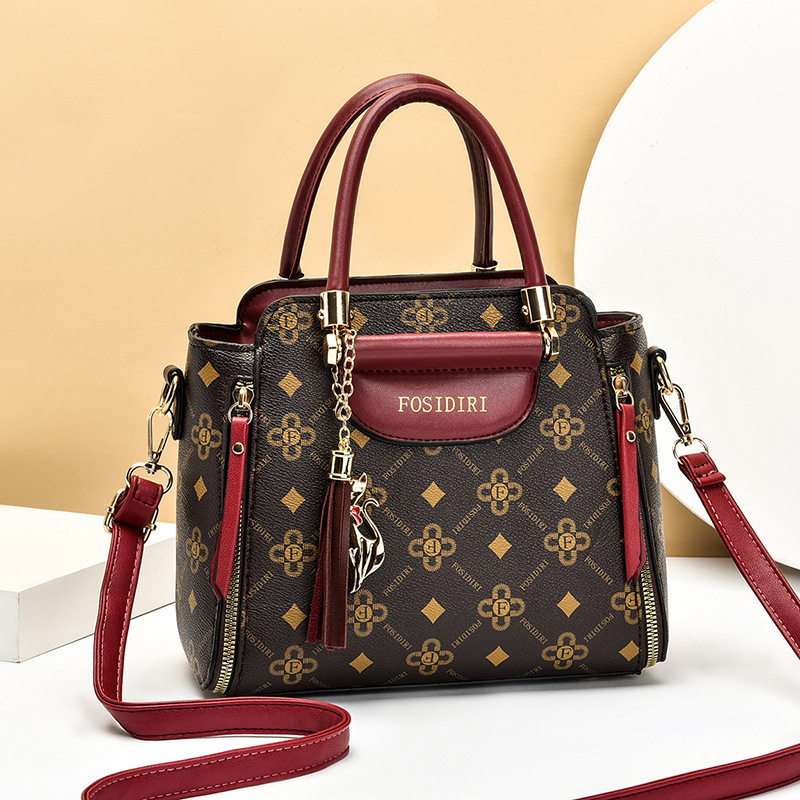 High-end fashion women's bags 2022, large-capacity handbags, middle-aged mom bags, elegant and versatile, single-shoulder crossbody bags, trendy full figure