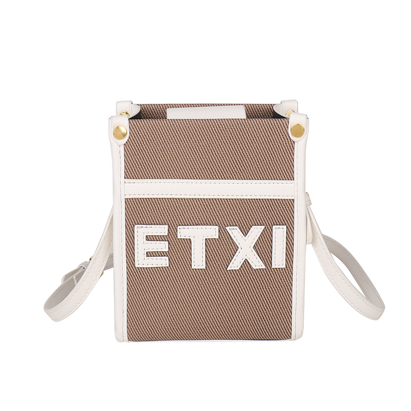 Fashionable new letter coin purse, high-end texture, large-capacity casual single-shoulder crossbody bag, versatile color-blocking backpack Item Picture