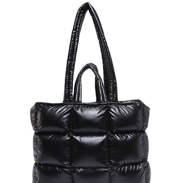 High-end quality bag, large-capacity women's 2024 new fashionable autumn and winter cotton-padded jacket, single-shoulder bag, hand-carry commuter tote bag Item Picture