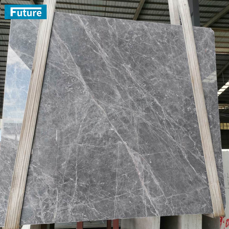 Cyprus grey natural marble slab factory bay window washbasin desktop staircase threshold background wall Item Picture