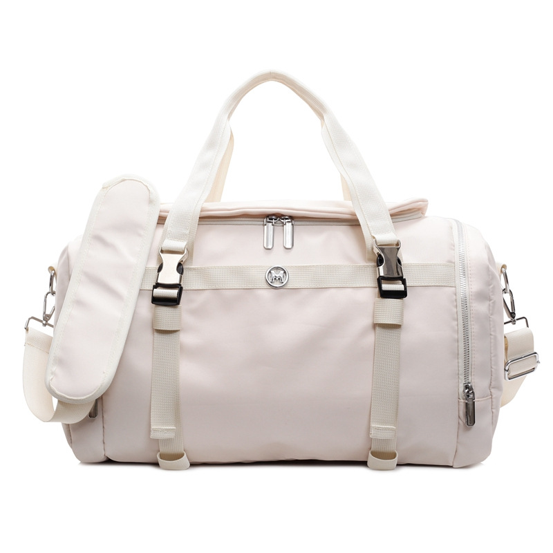 New fitness bags, women's large-capacity hand-held and crossbody yoga bags with shoe compartments, short travel backpacks, and lightweight luggage bags Item Picture