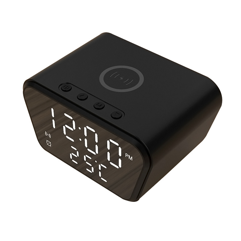 Multi-functional LED digital electronic clock alarm, wireless charging 15W mobile phone fast charging three-in-one charger Item Picture