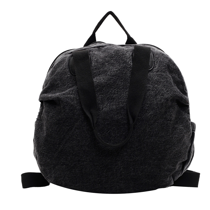 Large-capacity denim tote bag, lightweight storage, hand luggage bag, versatile backpack, women's casual travel bag Item Picture