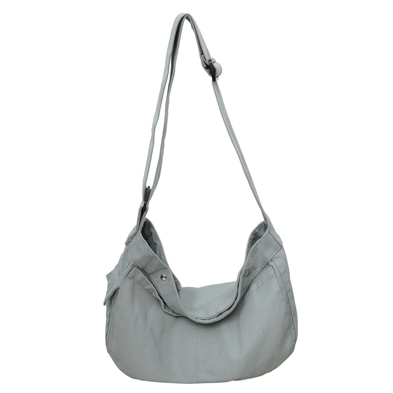 Japanese-style canvas bags for women, large-capacity crossbody bags, college student class backpacks, laid-back single-shoulder bags for women Item Picture