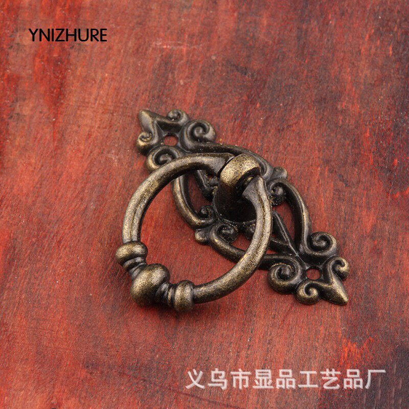 65mm antique furniture handle, European-style kitchen cabinet, wardrobe and drawer zinc alloy handle and pull ring details Picture