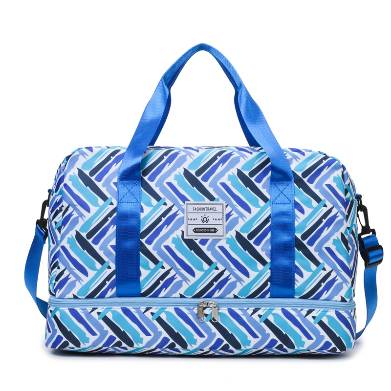 Extra-large capacity crossbody travel bag, portable shoe compartment cover, handle luggage and clothes bag, fitness dry and wet separation bag Item Picture
