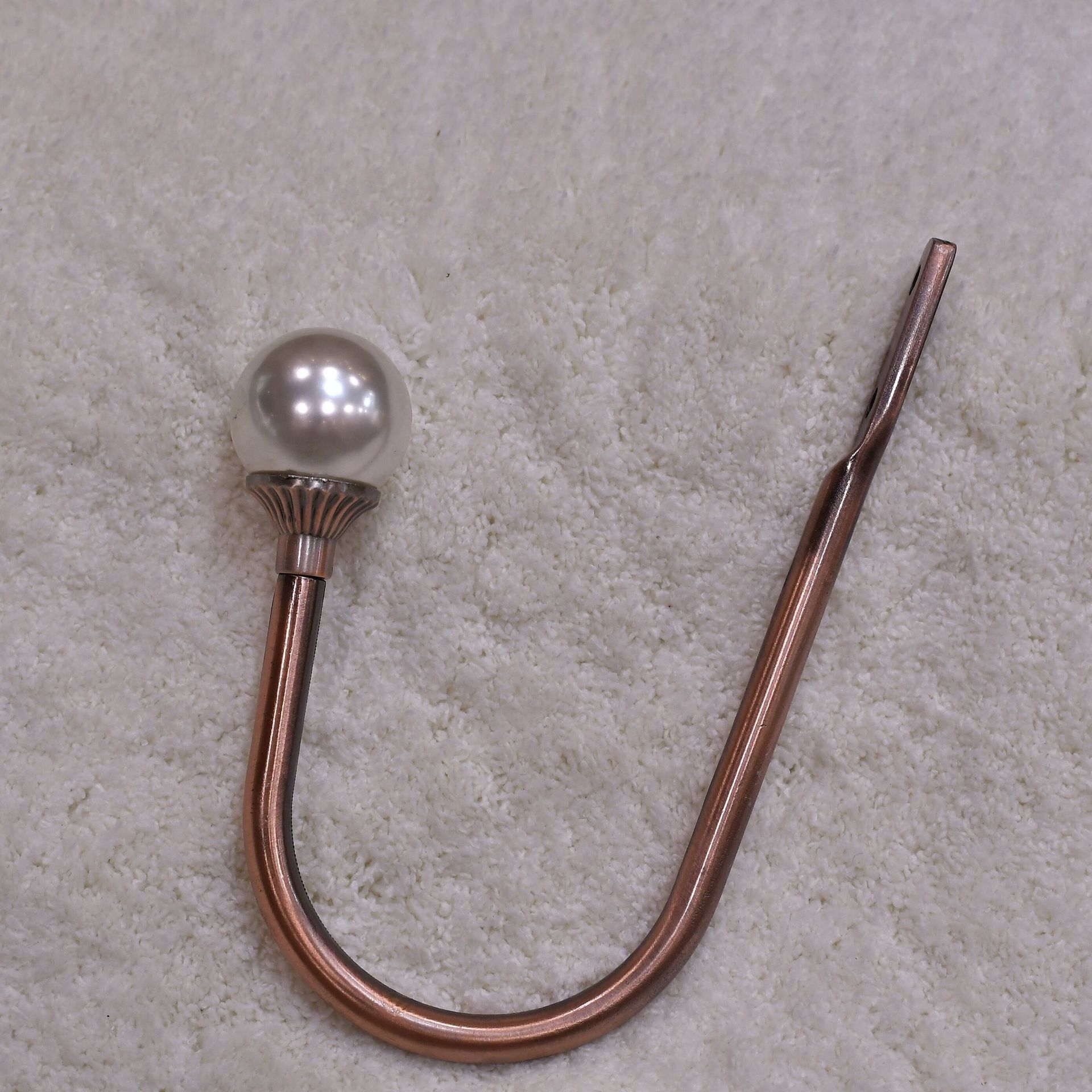 【 Yonghao Hardware 】 Factory direct sales, cross-border supply, pearl small curved hooks, curtain hooks, wall hooks Specification drawing