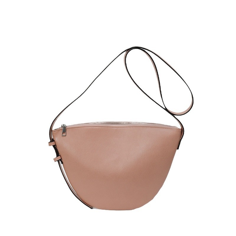 Single-shoulder bag, solid color, single casual small bag, student shoulder bag, Korean style, simple underarm bucket bag, dumpling bag Item Picture