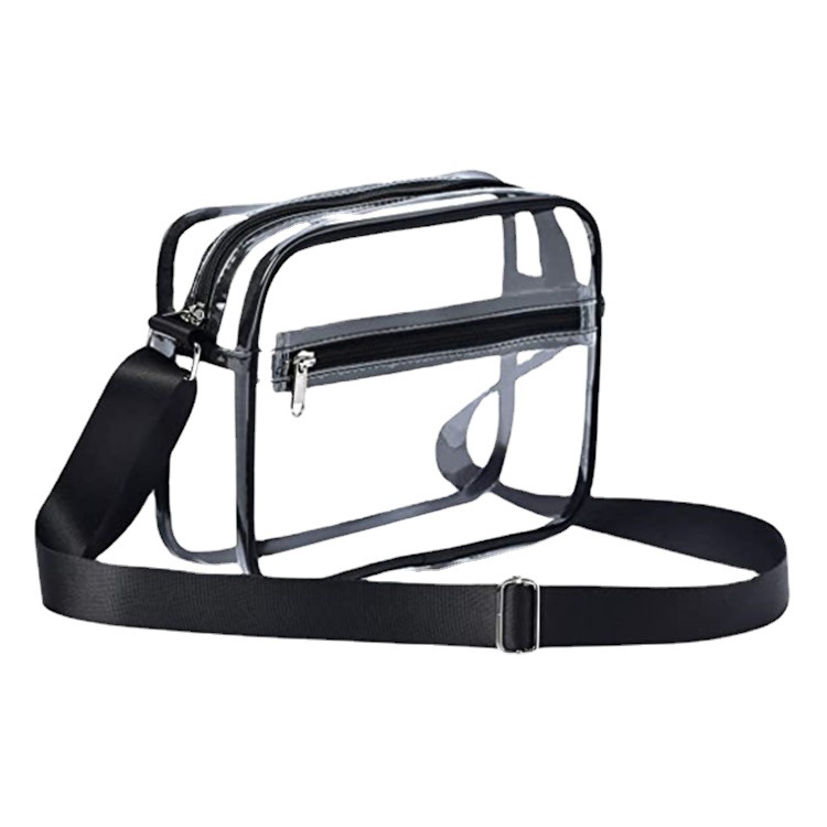 New transparent PVC crossbody bag, outdoor travel portable hand-held toiletry bag, cosmetic storage box processing and customization Item Picture