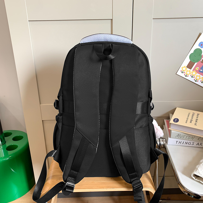 Wide-shoulder strap schoolbag for girls, Korean style Instagram fresh and cute primary school backpack, Japanese school style student backpack Specification drawing