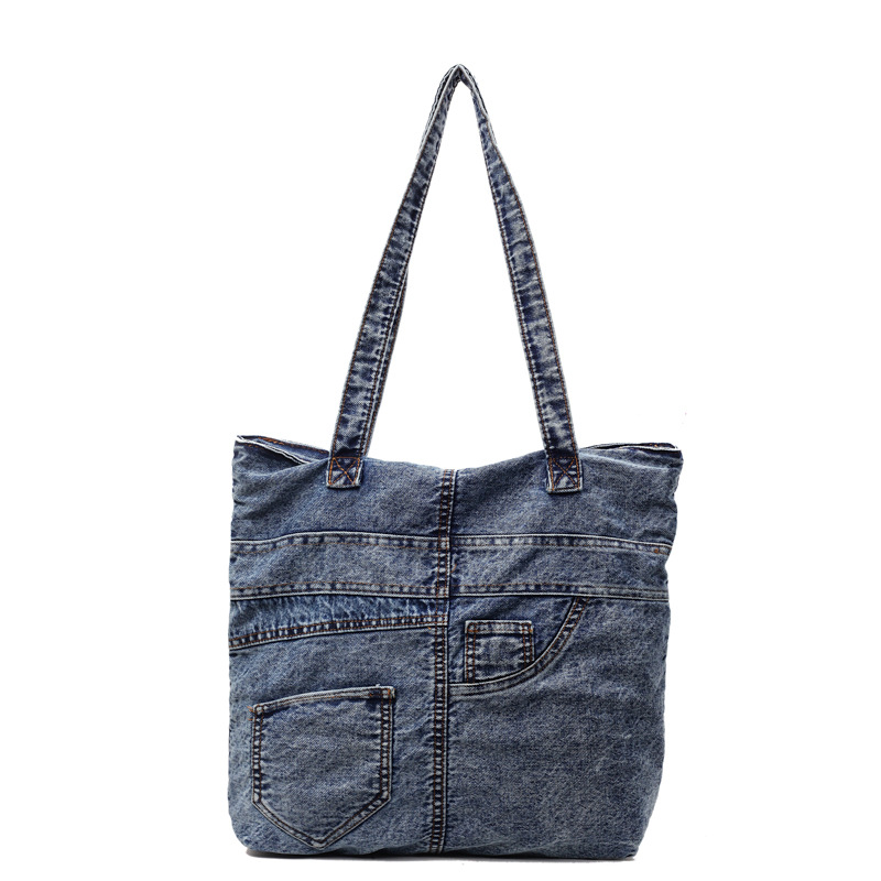 Korean version 2025 casual washed denim ins crossbody bag, trendy postman bag, versatile and fashionable single-shoulder bag, student bag Item Picture