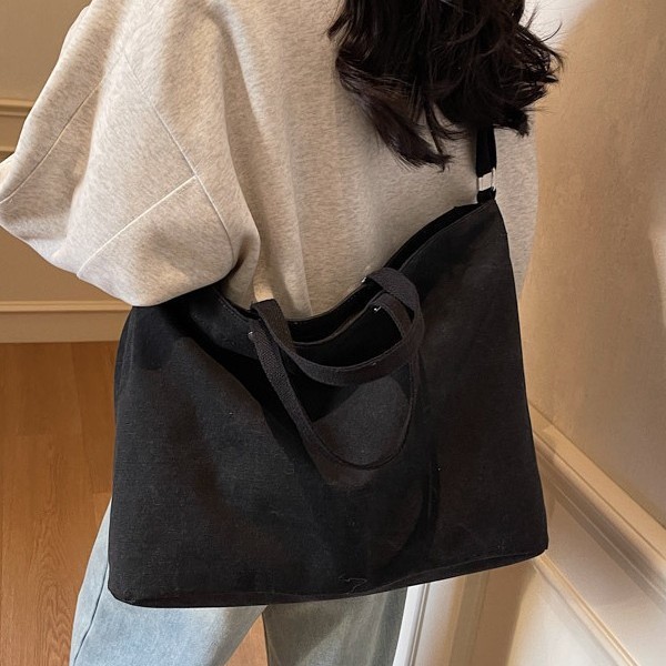 Single-shoulder bag, open tote bag, retro Japanese style, single-shoulder college student fashion, large capacity bag, Korean style simple crossbody bag Application Scenario