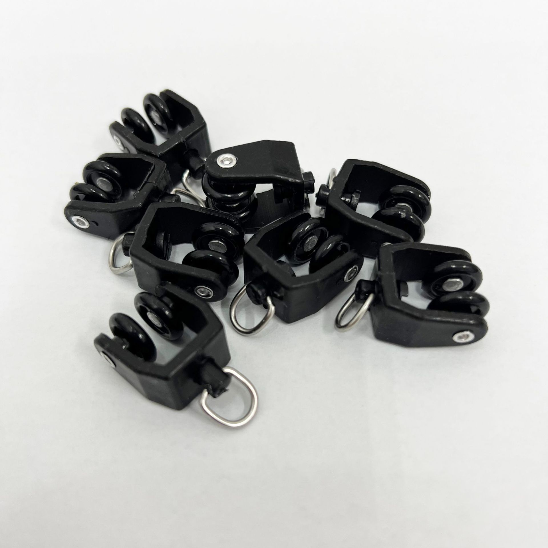 11mm plastic curtain track, flexible steel rail, pulley, curved rail, pulley, white and black curved rail accessories, 1 piece, 390 pieces Specification drawing