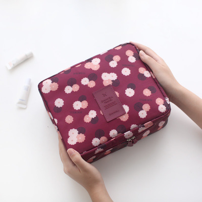 New Korean printed travel makeup bag, lotion dispensed travel toiletry bag, waterproof travel storage and organization bag Specification drawing