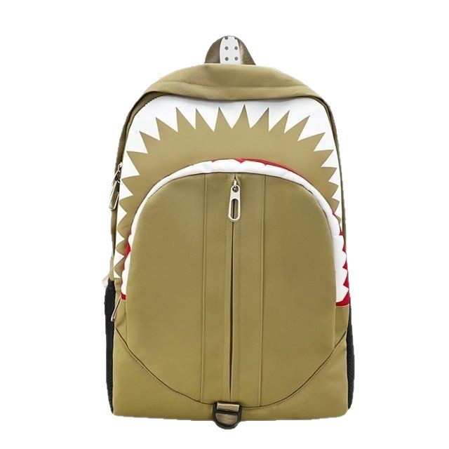 A new campus trend shark backpack for men, a large-capacity, personalized and creative backpack for junior and senior high school students Item Picture