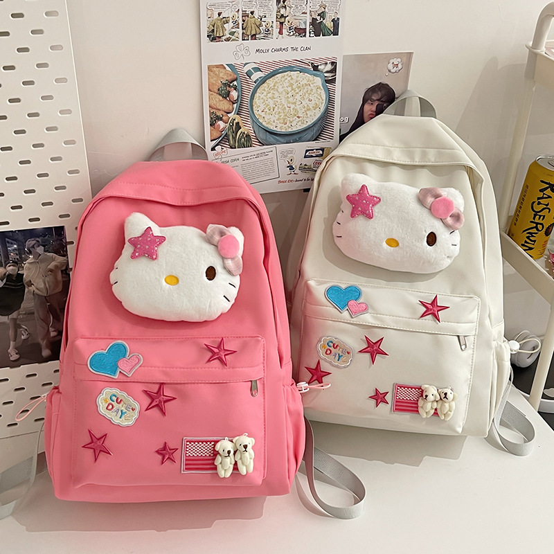 Cross-border high-appearance-level schoolbag, large-capacity, cute backpack for primary, junior high and senior high school students, Japanese-style cartoon backpack Specification drawing