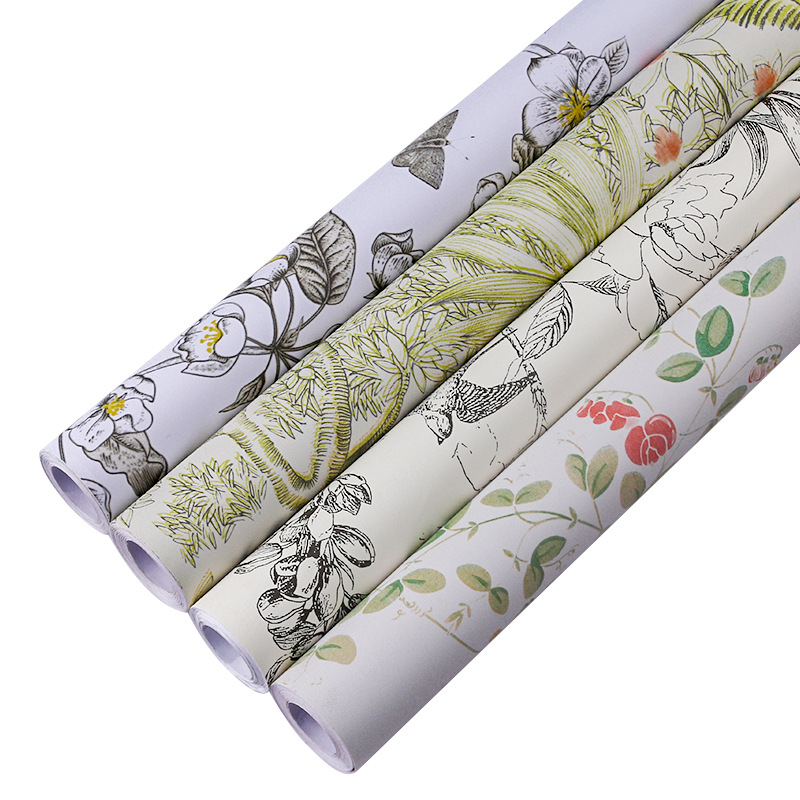 Bathroom waterproof wallpaper, self-adhesive, bathroom wall, cabinet, kitchen oil-proof, color-changing and refurbished paper, French retro wallpaper Item Picture