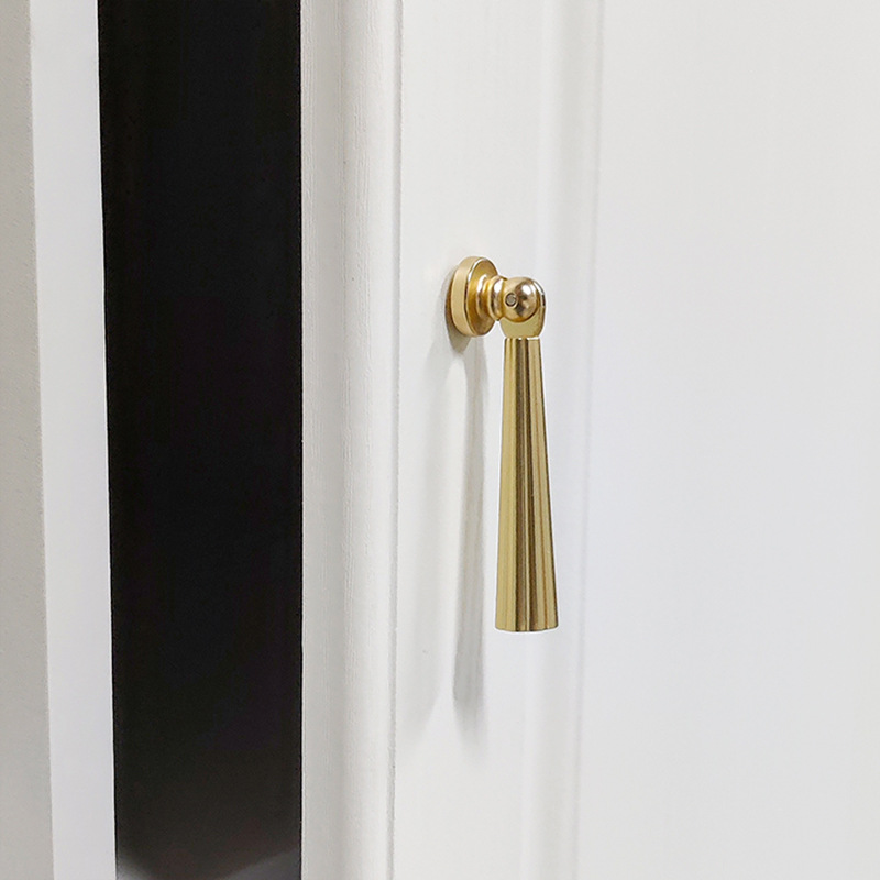 Modern and simple solid single-hole handle, light luxury shoe cabinet, TV cabinet, drawer, wine cabinet, handle, lifting ring, zinc alloy handle Specification drawing