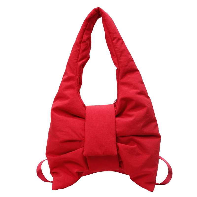 Cross-border hand-held large-capacity bow tote bag, a trendy and versatile bag for women, a single-shoulder bag for daily work and travel Item Picture