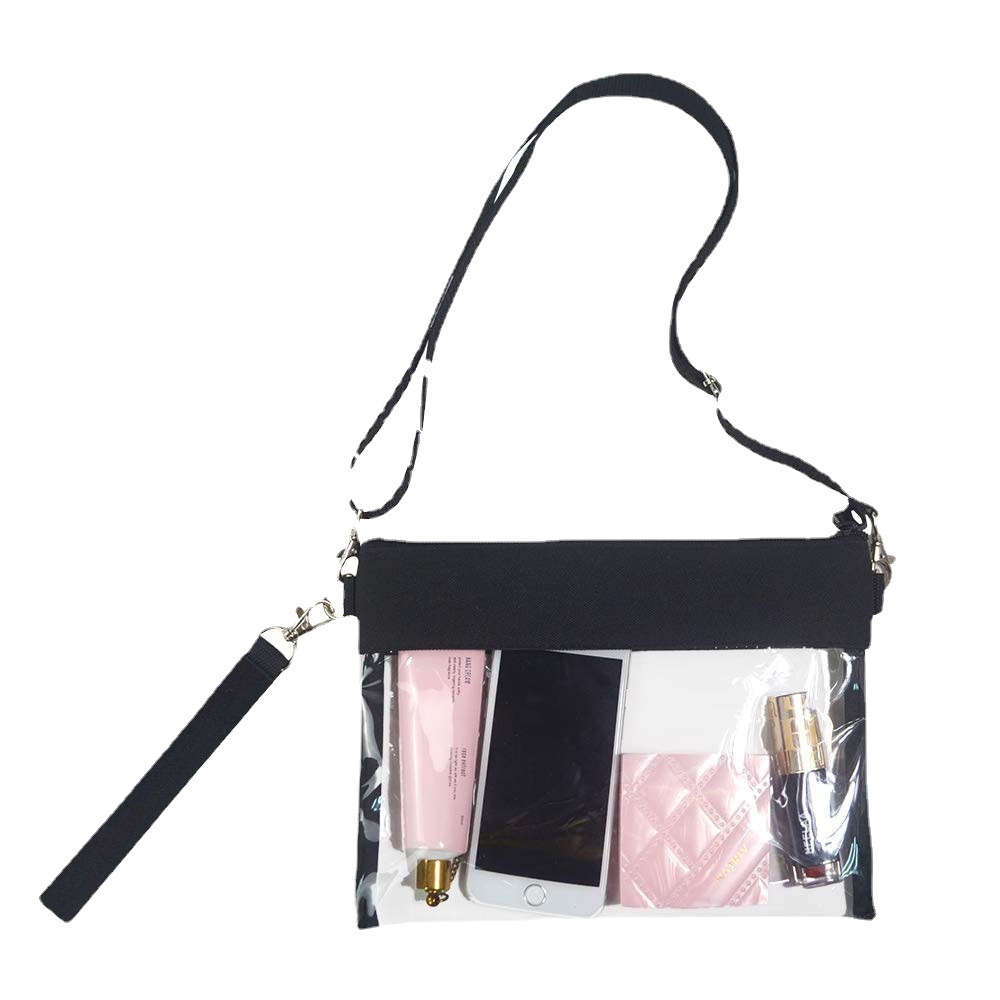 Customized transparent PVC crossbody bags, stadium loose change and mobile phone waterproof storage bags that are popular on Amazon Item Picture