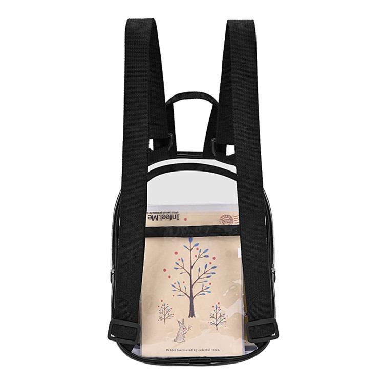 Cross-border Amazon multi-color mini transparent backpack, outdoor sports backpack, unisexual handbag Specification drawing
