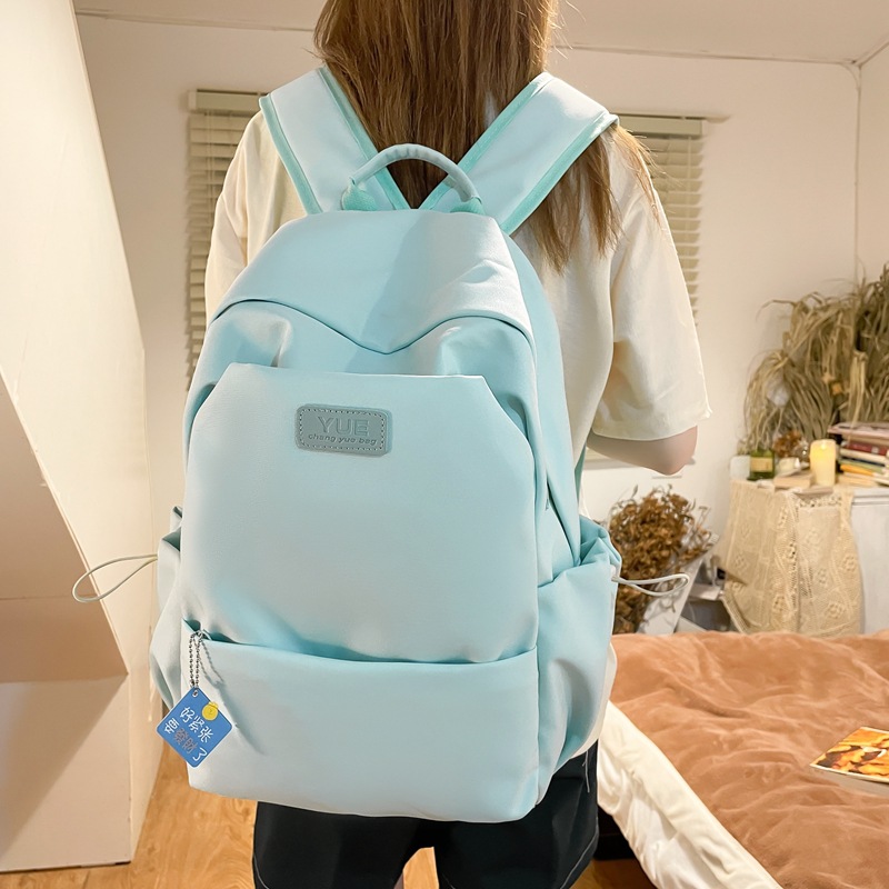 New Korean-style simple schoolbag, junior high school student backpack, female forest style, Japanese style student large-capacity simple backpack full figure