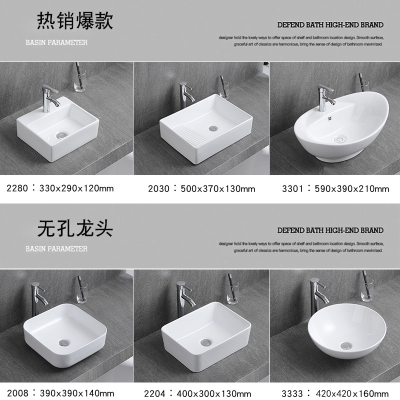 Special offer: Countertop basin, small bathroom basin, balcony countertop washbasin, small ceramic washbasin, single basin for household use Application Scenario