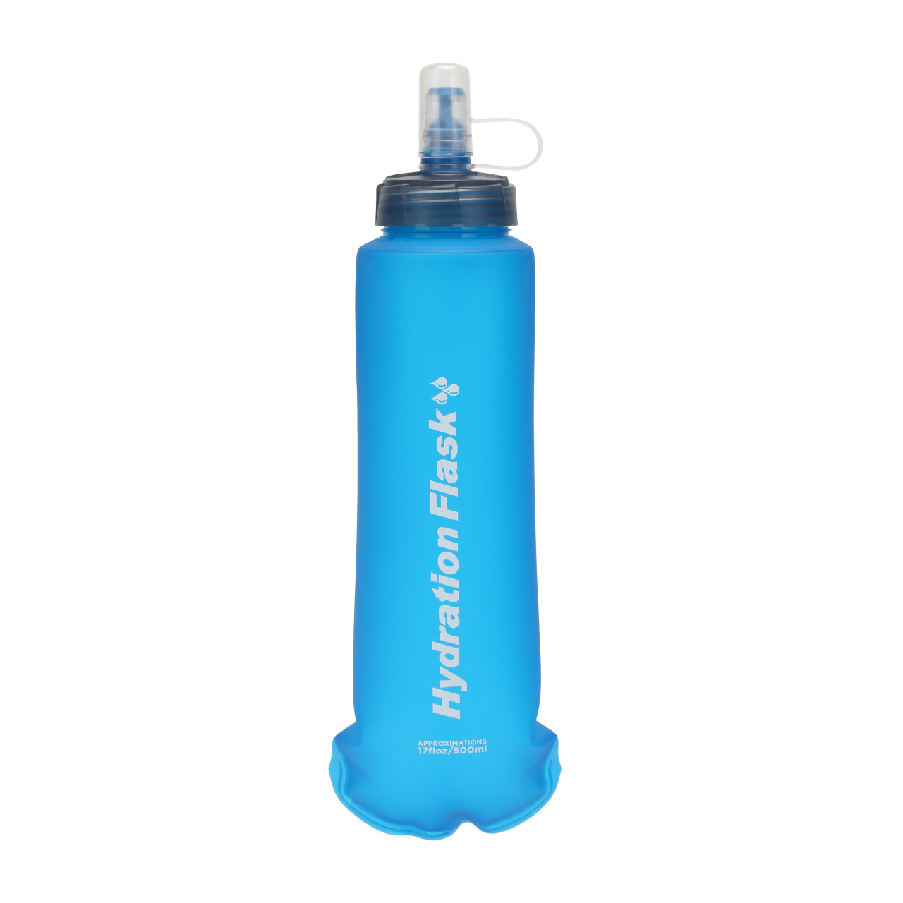 Cross-border portable soft water bag, outdoor sports marathon refill water bottle, cycling bag, running folding water bottle, 500ml full figure