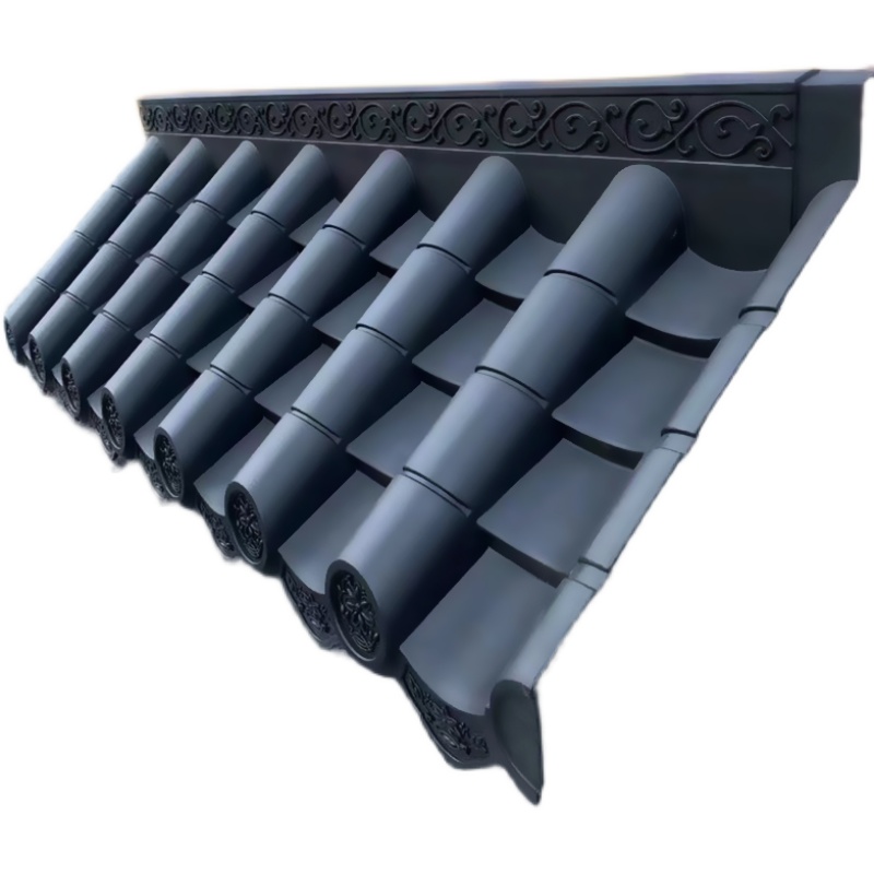 ll antique tiles, one-piece tiles, resin tiles, eaves decoration, plastic tiles, small blue tiles, fake storefronts, Chinese-style fences, glazed tiles Item Picture