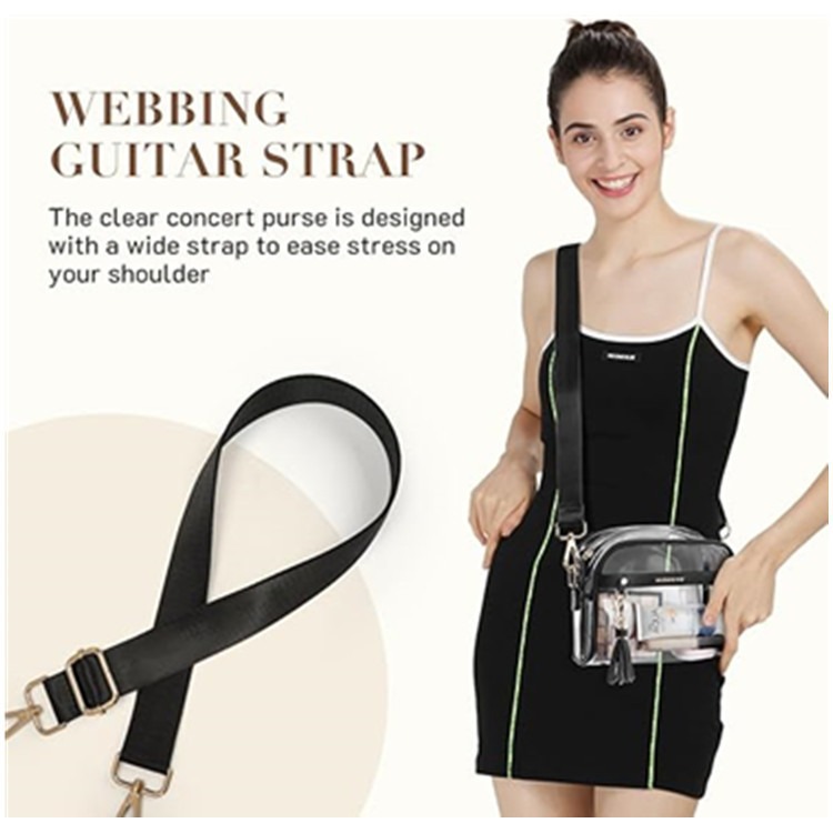 Amazon's new transparent PVC clear leather bag, sports women's wallet, crossbeam bag, single-shoulder bag, cross-border trend Application Scenario
