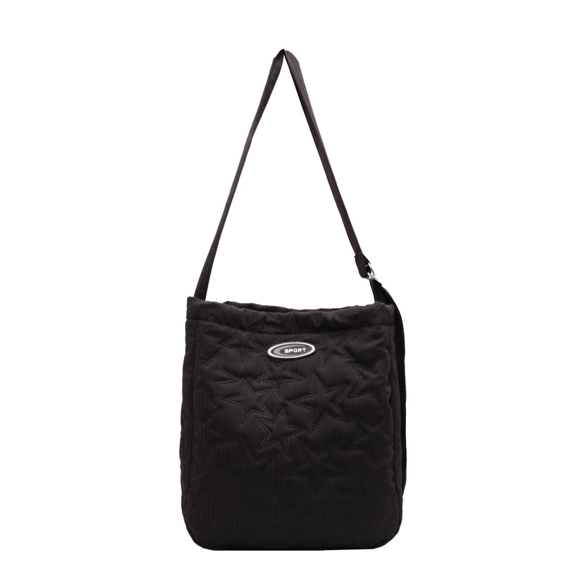 A niche cotton-padded bag with a relaxed feel, a large-capacity, lightweight nylon bag for autumn and winter, a commuting bag for work, and a single-shoulder crossbody bag Item Picture