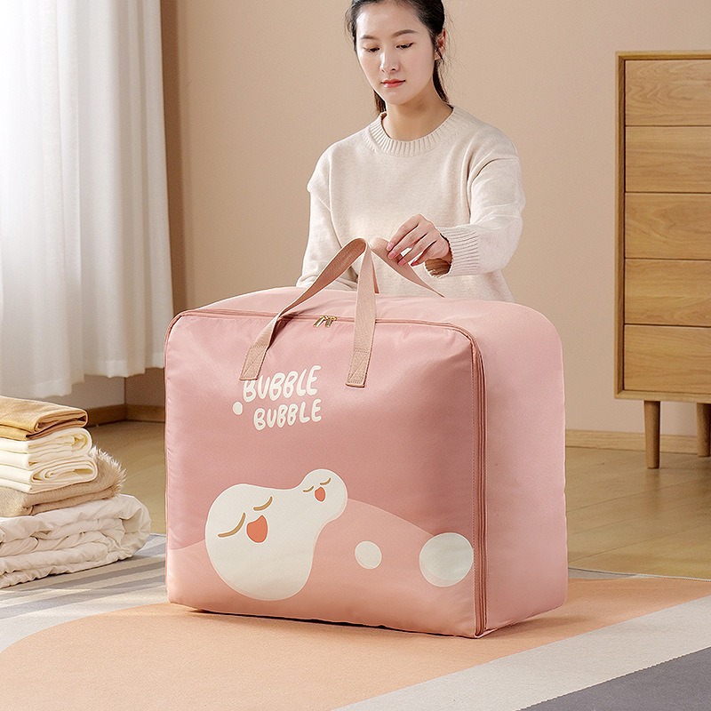 Oxford cloth quilt storage bags for kindergartens, moving luggage bags, large-capacity cartoon storage bags for children Application Scenario